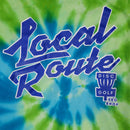 Local Route Team Logo Cotton T-Shirt Distressed Design - Tie Dye