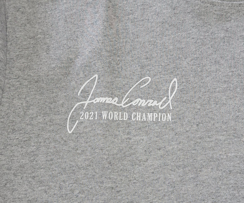 MVP James Conrad 2021 World Champion Cotton/Poly Blend T-Shirt