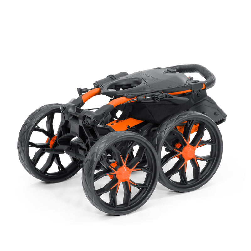 Bag Boy Quad Pro Disc Golf Cart - Orange/Black