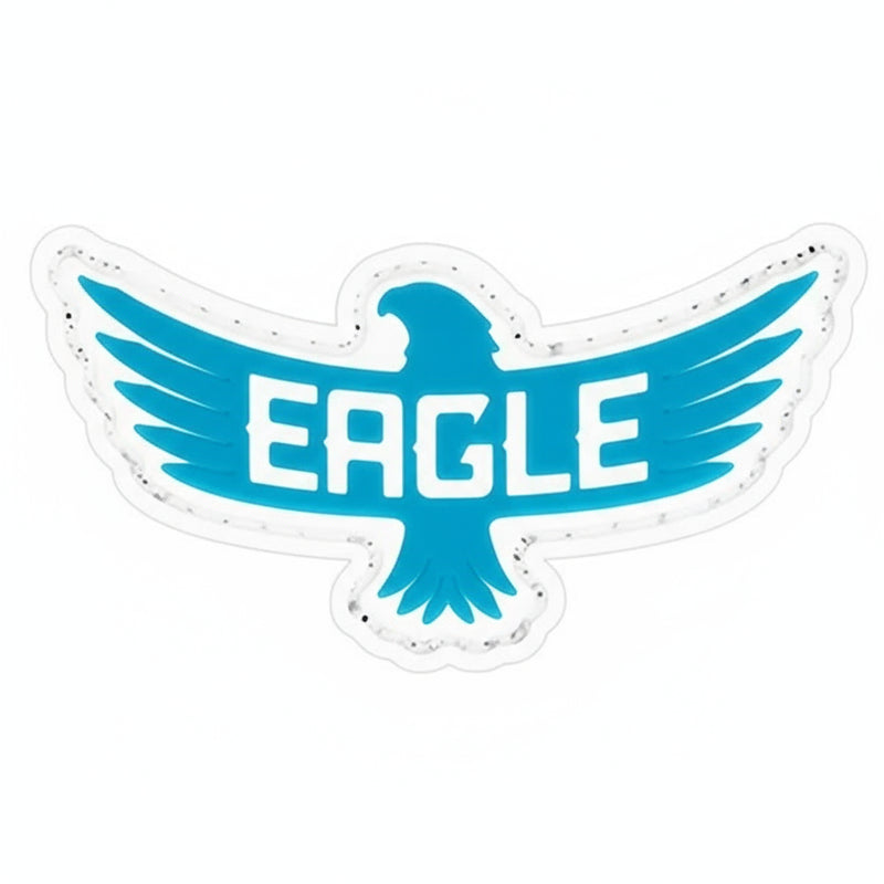 Eagle McMahon Hook and Loop PVC Patch for disc golf bags, hats, and ZÜCA MOLLE panels - teal