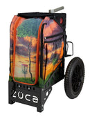 Zuca All Terrain Disc Golf Cart - Black Frame With Twilight Trail Insert Bag