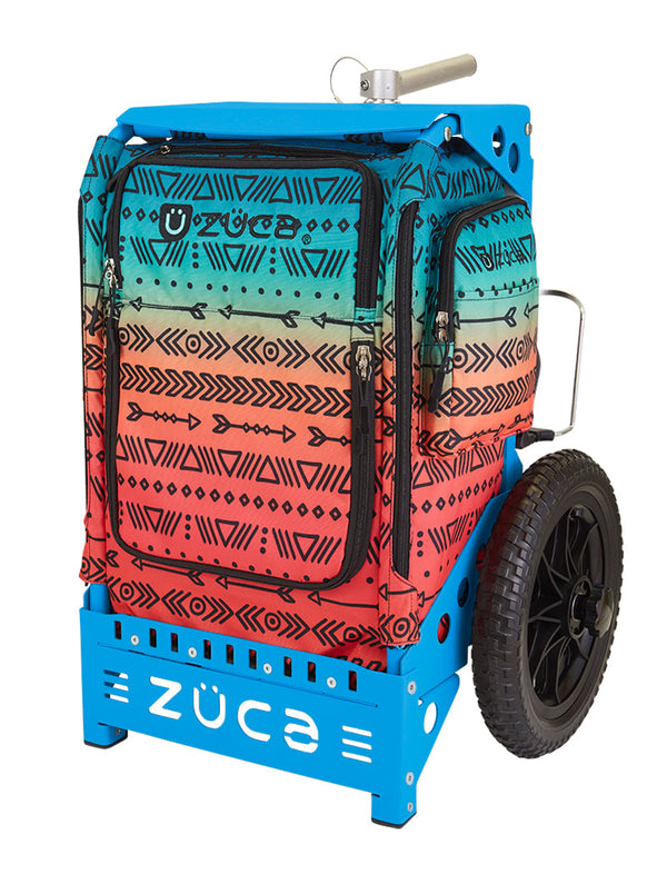 Zuca Trekker Disc Golf Cart - Blue Frame With Jennifer Allen Special Edition Insert Bag