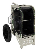 Zuca All Terrain Disc Golf Cart - Gray Frame With Woodland Camo Insert Bag