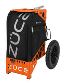 Zuca All Terrain Disc Golf Cart - Orange Frame With Onyx Insert Bag