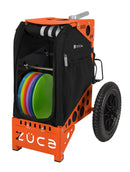 Zuca All Terrain Disc Golf Cart - Orange Frame With Onyx Insert Bag