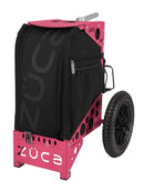 Zuca All Terrain Disc Golf Cart - Pink Frame With Covert Insert Bag