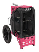 Zuca All Terrain Disc Golf Cart - Pink Frame With Gunmetal Insert Bag