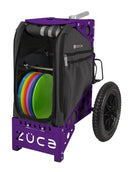 Zuca All Terrain Disc Golf Cart - Purple Frame With Gunmetal Insert Bag