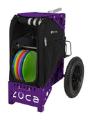 Zuca All Terrain Disc Golf Cart - Purple Frame With Onyx Insert Bag