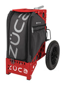 Zuca All Terrain Disc Golf Cart - Red Frame With Gunmetal Insert Bag