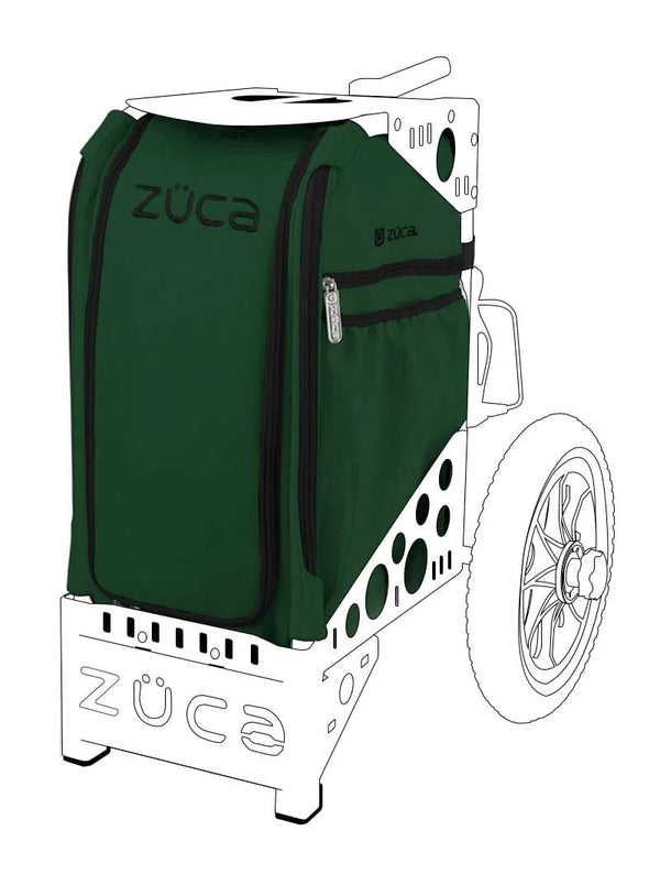 Zuca All Terrain Disc Golf Cart Insert Bag W/ Accessory Pouch - Emerald