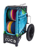 Zuca All Terrain Disc Golf Cart - Black Frame With Moonlight Mando Insert Bag