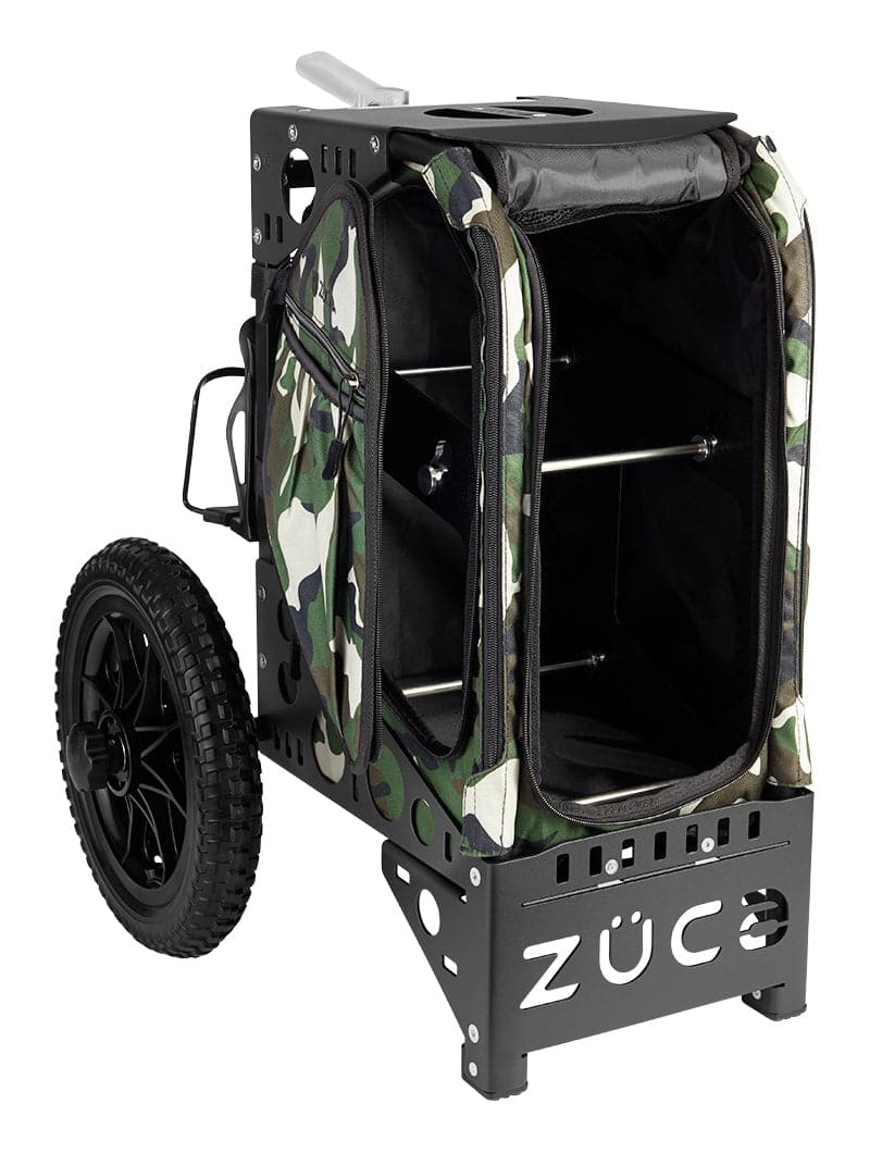 Zuca Black All Terrain Disc Golf Cart - Woodland Camo All Terrain Insert Bag