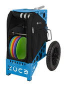 Zuca All Terrain Disc Golf Cart - Blue Frame With Onyx Insert Bag