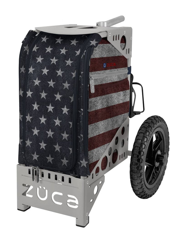 Zuca Gray All Terrain Disc Golf Cart - Old Glory All Terrain Insert Bag