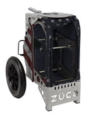 Zuca All Terrain Disc Golf Cart - Gray Frame With Old Glory Insert Bag