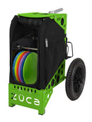 Zuca All Terrain Disc Golf Cart - Green Frame With Covert Insert Bag