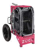 Zuca All Terrain Disc Golf Cart - Pink Frame With Anaconda Insert Bag