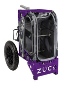 Zuca All Terrain Disc Golf Cart - Purple Frame With Anaconda Insert Bag