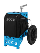 Zuca Compact Disc Golf Cart - Blue Frame With Black Insert Bag