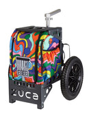 Zuca Compact Disc Golf Cart - Black Frame With Smooth Roller Insert Bag