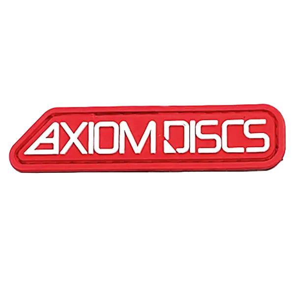Axiom Bar Logo Hook and Loop PVC Patch for disc golf bags, hats, and ZÜCA MOLLE panels.
