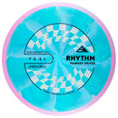 Axiom Cosmic Neutron Rhythm fairway driver disc, turquoise and white disc with pink rim