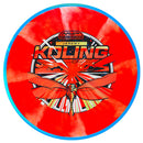 Axiom Cosmic Neutron Tempo midrange disc, Jeremy Koling 2026 Team Series "Dragonfly" stamp, red and light red disc with blue and light blue rim