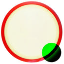 Axiom Eclipse Defy driver disc, Blank (no top stamp) stamp, glow disc with red rim