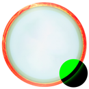 Axiom Eclipse Insanity fairway driver disc, Blank (no top stamp) stamp, glow disc with orange and yellow rim