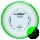 Axiom Eclipse Insanity fairway driver disc, glow disc with light green and green rim