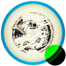 Axiom Eclipse Simon Line Aspect driver disc, Simon Lizotte 2026 Halloween Team Series stamp, black disc with blue rim