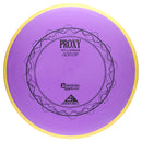 Axiom Electron Soft Proxy putt & approach disc, Classics  stamp, purple disc with yellow rim