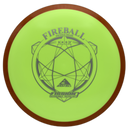 Axiom Fission Fireball driver disc, yellow disc with dark red rim