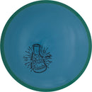 Axiom Fission Simon Line Time-Lapse driver disc, Lab Second stamp, light blue disc with turquoise rim