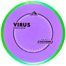 Axiom Fission Virus driver disc, purple disc with green rim