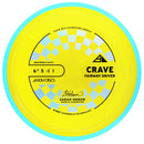 Axiom Neutron Crave fairway driver disc, yellow disc with light blue rim