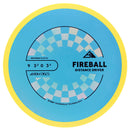 Axiom Neutron Fireball driver disc, blue disc with yellow rim