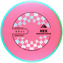 Axiom Neutron Hex midrange disc, pink disc with light blue rim