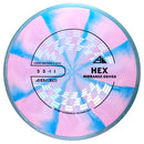 Axiom Neutron Panic driver disc, light blue disc with pink and light blue rim