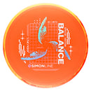Axiom Neutron Simon Line Balance midrange disc, "No Limits" Special Edition stamp, orange disc with dark yellow and orange rim