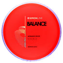 Axiom Neutron Simon Line Balance midrange disc, red disc with purple and white rim