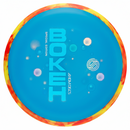 Axiom Neutron Simon Line Bokeh fairway driver disc, 2026 Special Edition Bokeh stamp, blue disc with orange and yellow rim