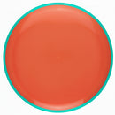 Axiom Neutron Soft Pitch putt & approach disc, Blank (no top stamp) stamp, orange disc with blue rim
