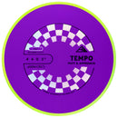 Axiom Neutron Soft Tempo midrange disc, purple disc with lime green rim