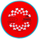 Axiom Neutron Soft Tempo midrange disc, red disc with turquoise rim