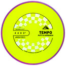 Axiom Neutron Soft Tempo midrange disc, yellow disc with purple rim