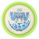 Axiom Particle Eclipse Thrill driver disc, Eagle McMahon 2025 Team Series "Elemental Thrill" stamp, glow disc with lime green and green rim