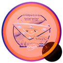 Axiom Particle Glow Proton Pyro midrange disc, GYROpalooza 2025 "UFO Sighting" stamp, orange disc with purple rim