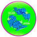 Axiom Plasma Soft Proxy putt & approach disc, Silva Saarinen 2026 Team Series "Bouquet" stamp, lime green disc with hot pink rim
